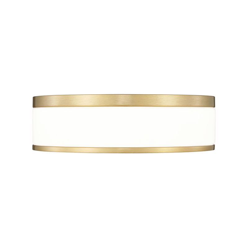 Plafonnier encastré 1 lumière Cispus, Or, H 3,5 po x l 12 po x P 12 po