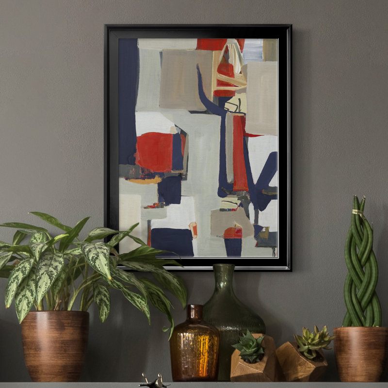 Toile encadrée de qualité supérieure ORANGE CRUSH II - prête à être accrochée, Toile avec cadre noir