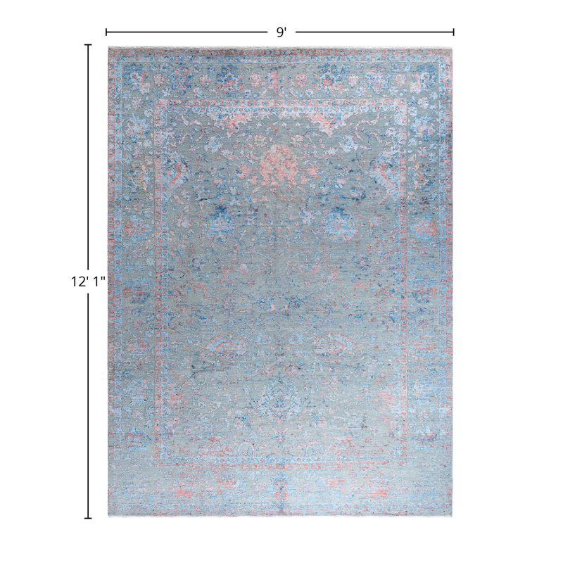 Overdyed One-of-a-Kind 9' 0" X 12' 1" Hand Knotted Area Rug