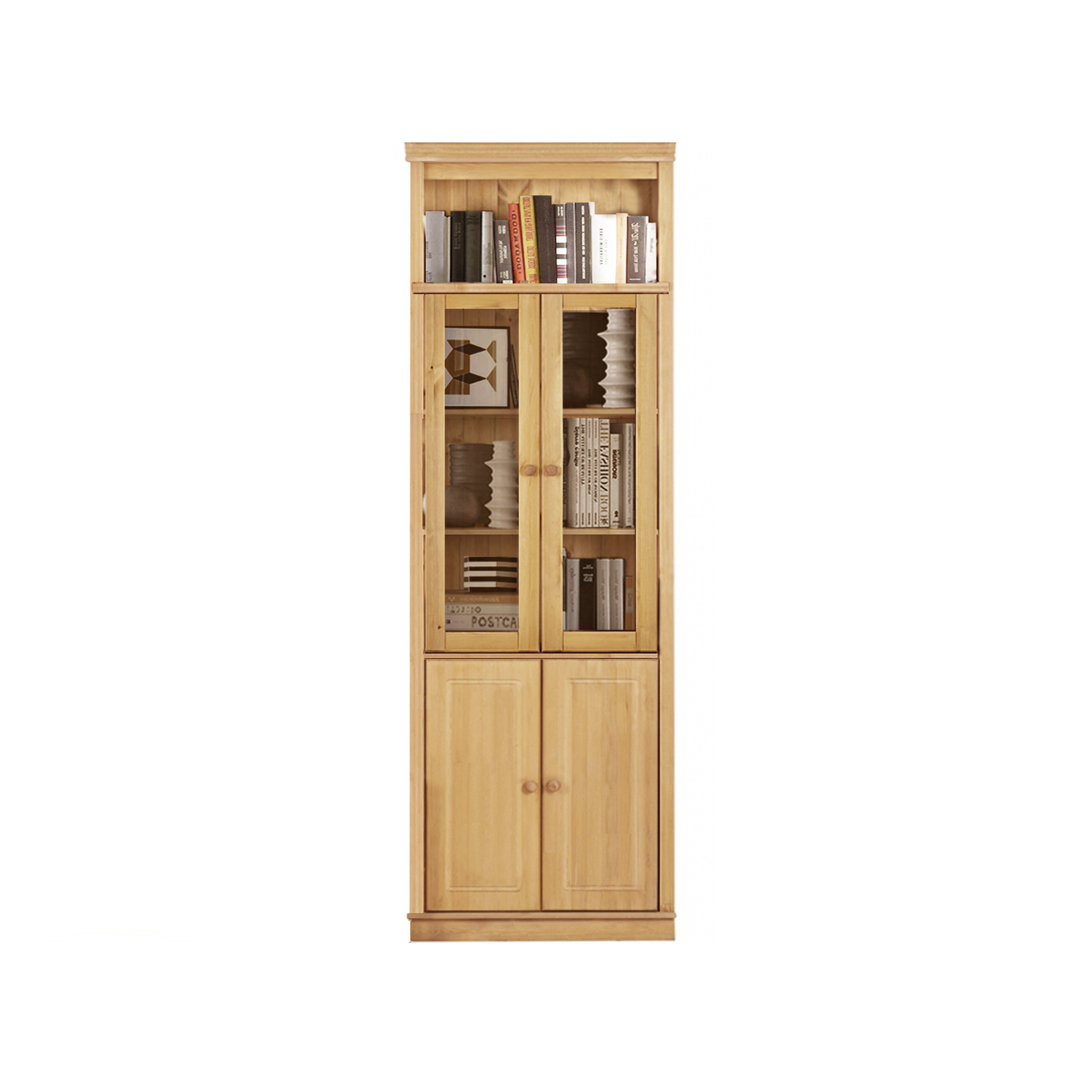 Delbis 223cm H x 74cm W Library Bookcase Bookcase