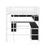 Full Metal Loft Bed With Bookcase-937818685