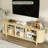 63" Wood Tv Stand With Storage And Adjustable Shelves Curved Design Fit Up To 60" Tvs