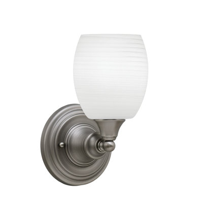 Wall Sconce With 5" Linen Glass