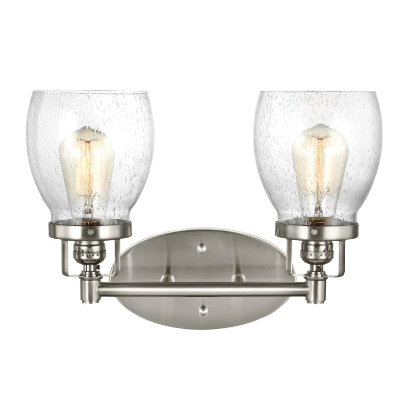 Applique murale / salle de bain à quatre lumières Belton de Génération Éclairage , Nickel brossé, Non