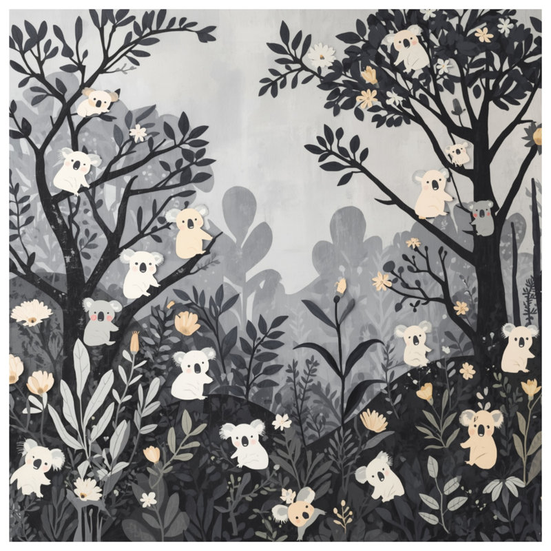 Coussins Koalas In Forest, 16 x 16 pouces