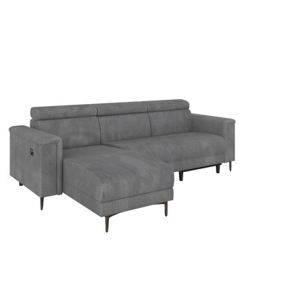 Fairmont Reclining Corduroy Sectional Sofa With Chaise