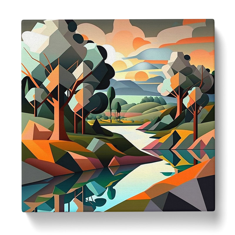 Modern Wall Art - Wrapped Canvas, 35cm H x 35cm W x 3cm D