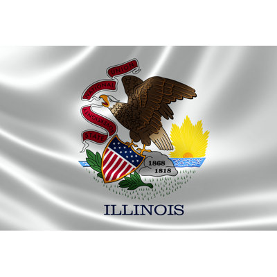 Illinois State Flag - Wrapped Canvas Print