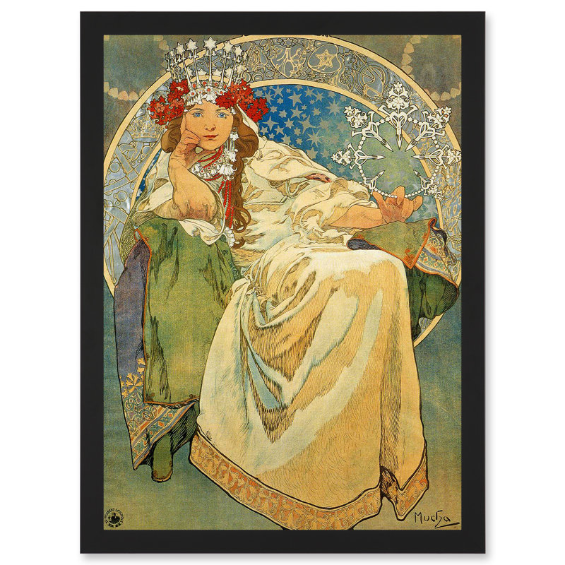 Princess Hyacinth 1911 Ballet Prague by Alphonse Mucha - Single Picture Frame Painting