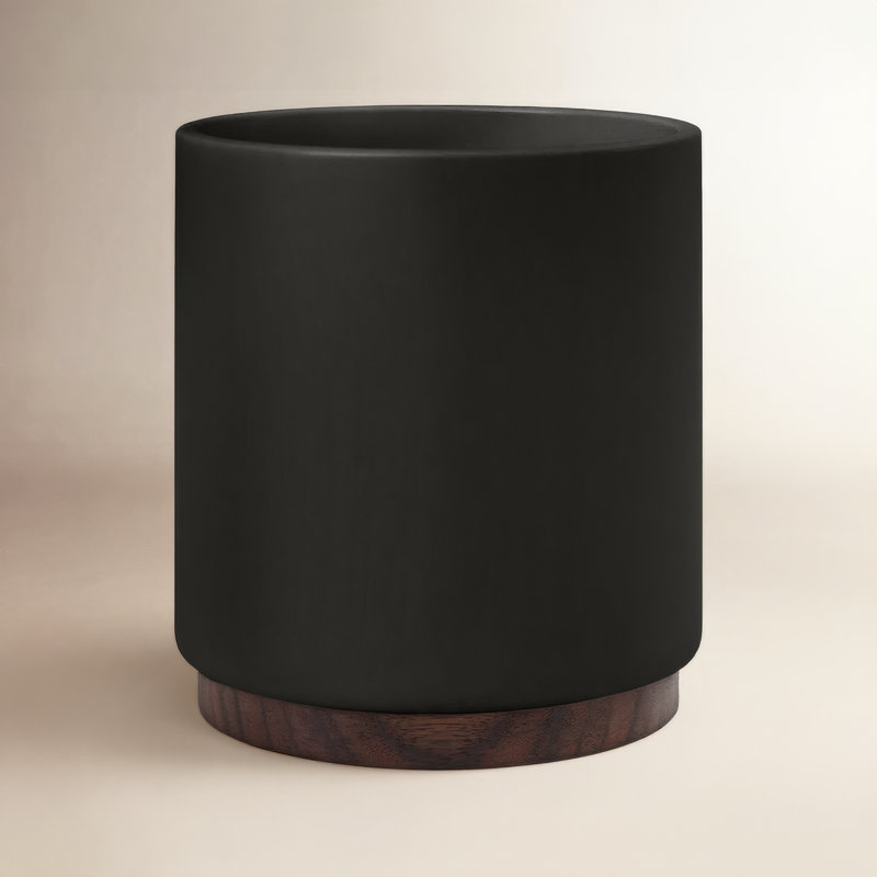 Byer Handmade Ceramic Pot Planter, Black