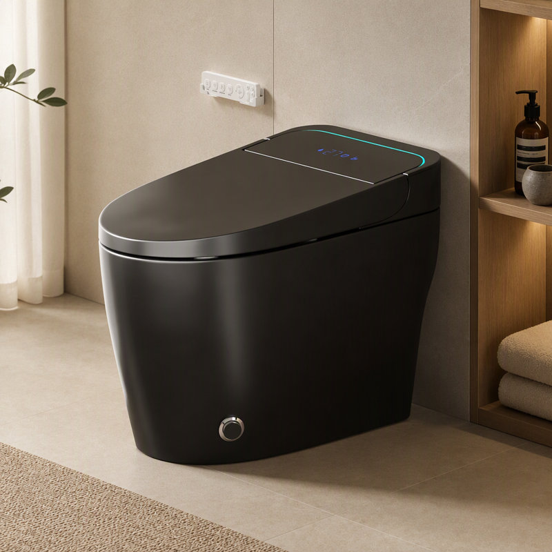 Toilette intelligente une pièce avec bidet, siège à fermeture automatique, sécheuse et eau chaude
