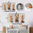 Abstract Geometric Marbles Pyramid I - Abstract Modern Shapes Metal Wall Decor Set Of 3-626247562