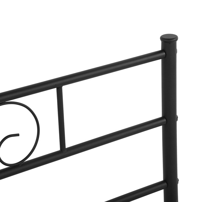 Metal Platforms Bed, Black, Single (3')