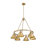 Felda 6 - Light Steel Dimmable Cone Chandelier-99998925-99998911
