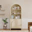 Garde-manger arqué, armoires de rangement en bois de ferme moderne, armoire de rangement arquée avec tablettes réglables, armoire polyvalente pour la cuisine, la salle à manger et le salon