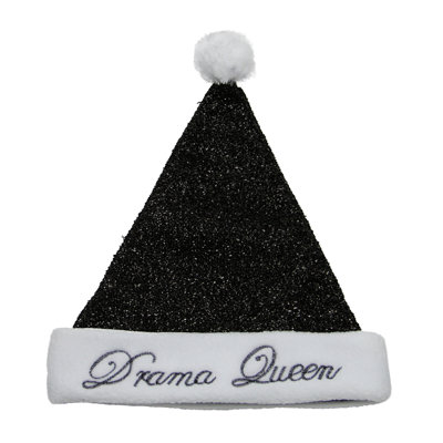 Accessoire de déguisement de père Noël 21 po noir et blanc pour femme