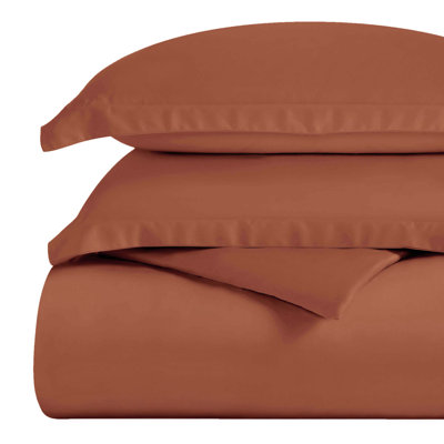 Mitchell Certified Egyptian Cotton 300 Thread Count Solid Duvet Cover Set With Pillow Shams