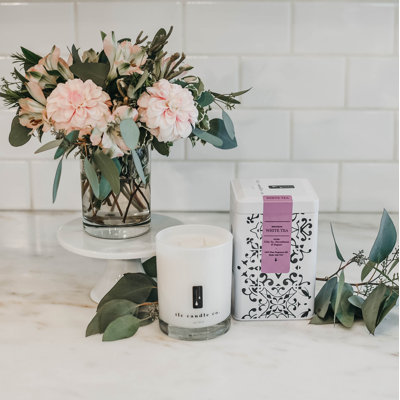 Bougie pour pot blanc parfum thé