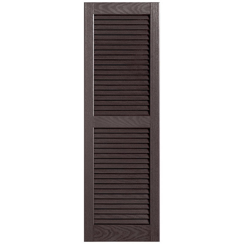 Paire de volets à persiennes droites, 12 po, 39 po, Chocolat