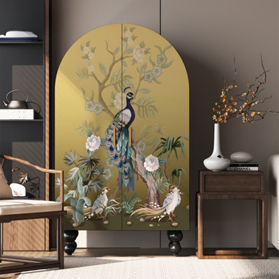 Armoire-penderie à double porte arquée