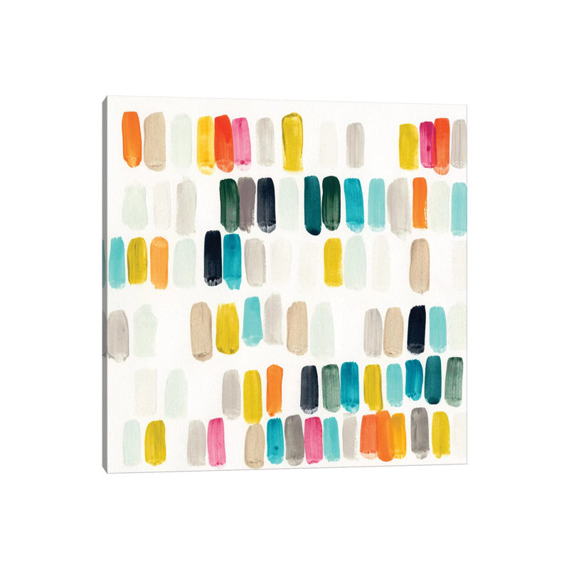 Bright Swatches I by June Erica Vess - Wrapped Canvas Painting, 46cm H x 46cm W
