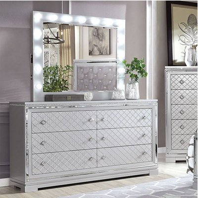 Commode double 6 tiroirs avec miroir Johinston