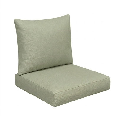 Sunbrella Outdoor Solid Knife Edge Deep Seating Pillow and Cushion Set