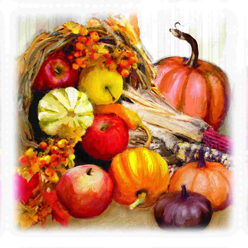 Cornucopia Painted Harvest, H 30 po x l 30 po