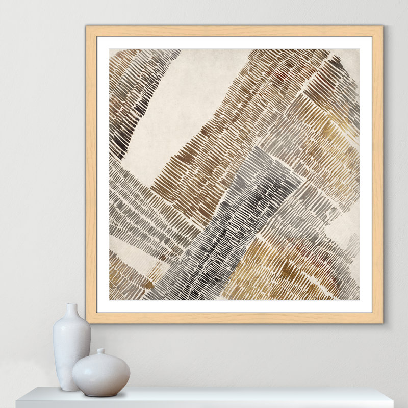 «Essence of Neutralité I» par Casa Fine Arts, Encadré naturel, H 42,5 po x l 42,5 po