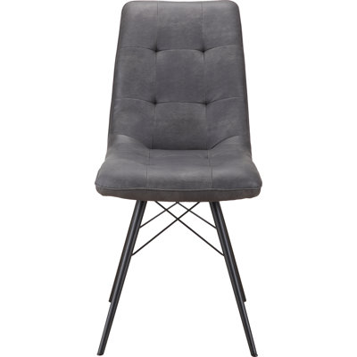 Helman Upholstered Side Chair in Black by Brayden Studio