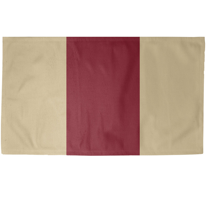 Tapis beige national hockey rayures, Rectangle 2 pi x 3 pi, Oui