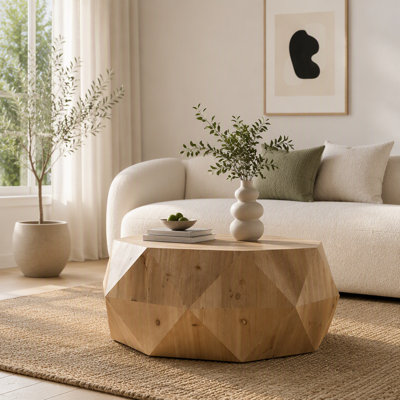 Table basse tridimensionnelle en relief de style rétro américain