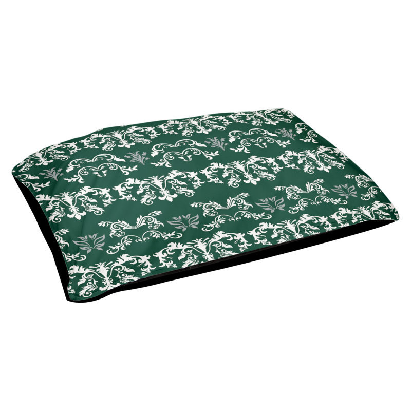 Lit pour chat Houston Houston, Taille grande - L 42 po x l 52, Vert foncé / blanc / gris / noir