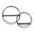 Isabella Round Wood-Metal Modern Wall Shelf