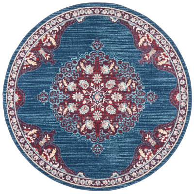 Barcus Oriental Burgundy/Ivory Area Rug