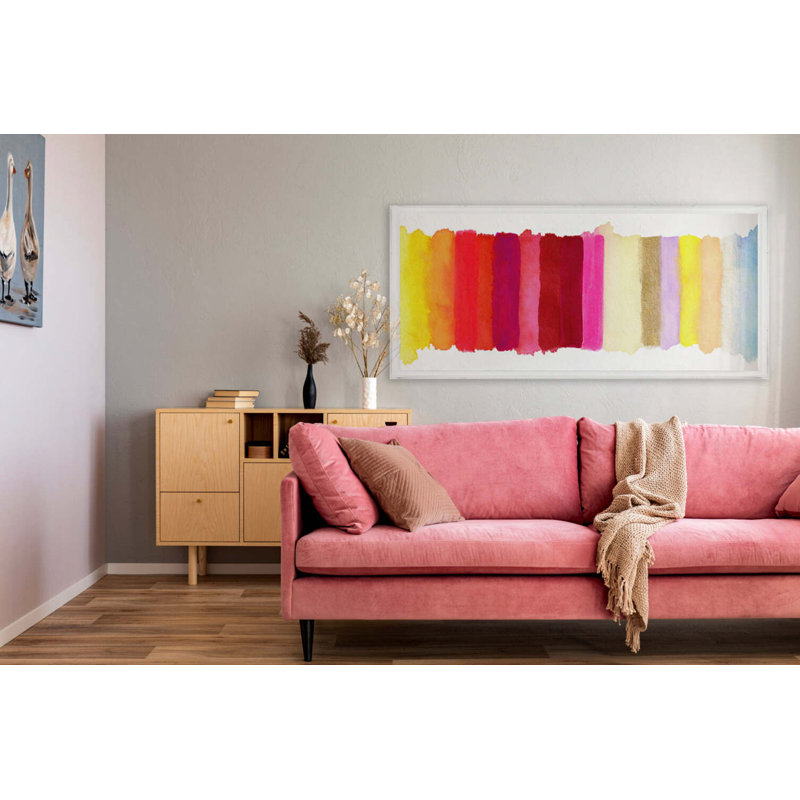 Radiant Stripe #3 By Kristi Kohut, White Wood, 17" H x 30" W