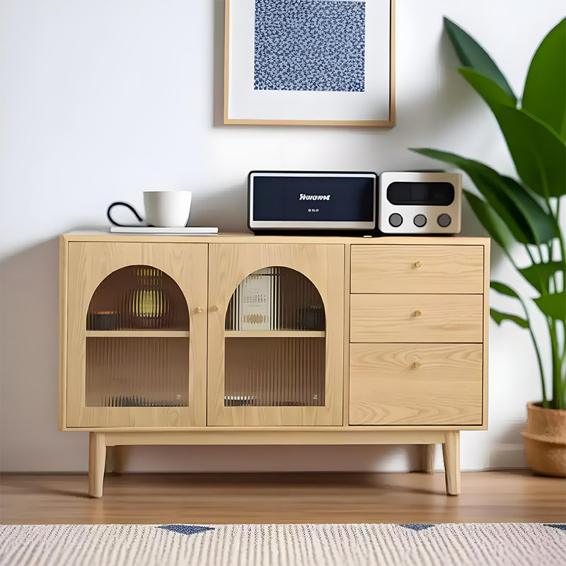 Double Door Three Drawer Accent Cabinet