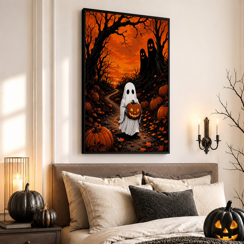 Art mural sur toile Halloween, H 30 po x l 20 po