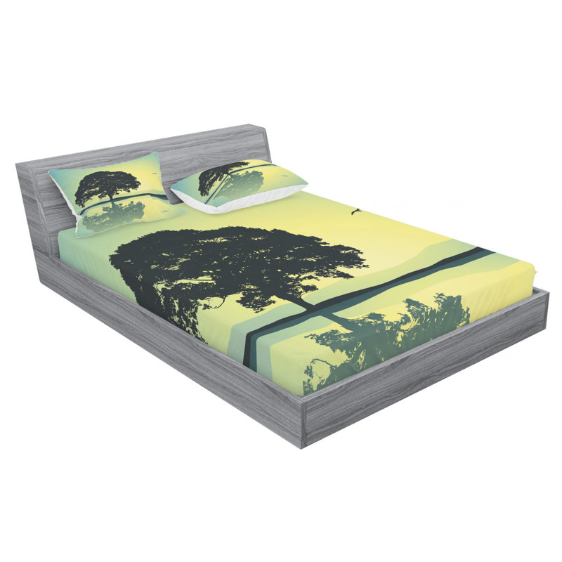 Microfiber Sheet Set, Queen Sheet Set with Fitted Sheet