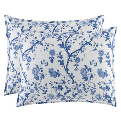 Laura Ashley Elise Navy Cotton Floral Comforter Bonus Set