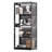 RGB Display Cabinet with Adjustable Glass Shelves, 4-Tier Storage Case with LED Lights & Press-to-Open Doors, Modern Display Shelf for Collectibles, Black -746930035-754911368