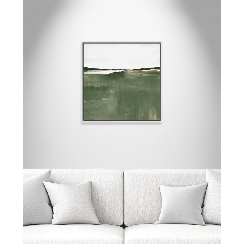 Dauntsey Green Sea by Dauntsey Z - Floater Frame Print on Canvas, 25.5" H x 25.5" W, White