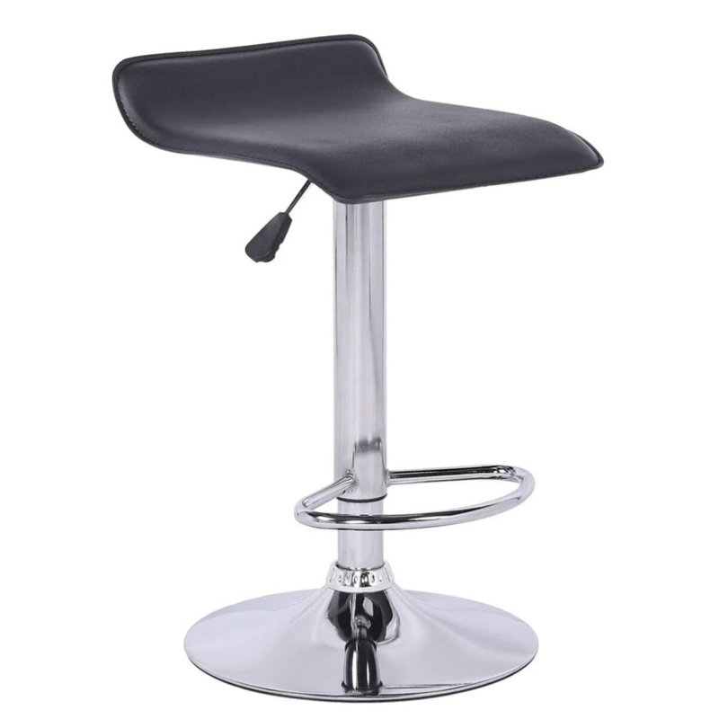 Ensemble de 2 tabourets réglables Steveson, Noir
