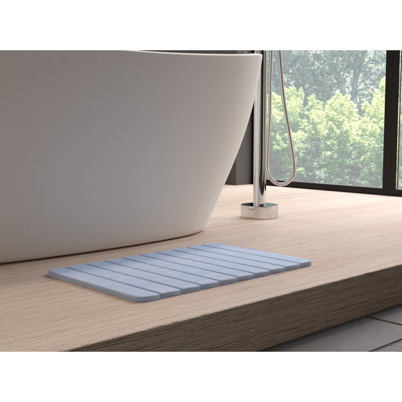 Aadhithya Diatomaceous Earth Bath Mat, Faded Blue