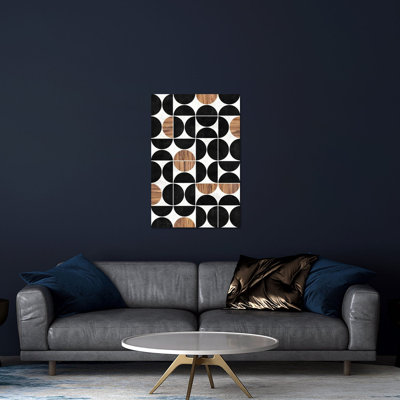 Motif Mid-Century moderne n ° 1 - Béton et bois par Zoltan Ratko - impression sans cadre