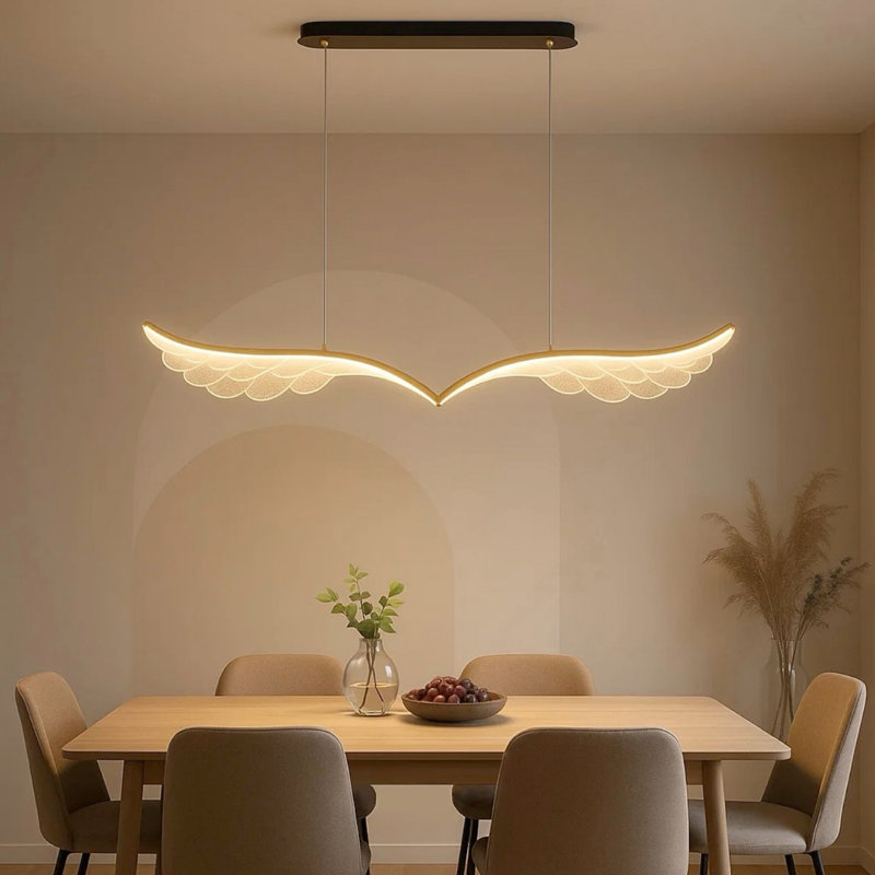 Lustre à oreilles angulaire moderne 47 "avec lumière DEL 47" 