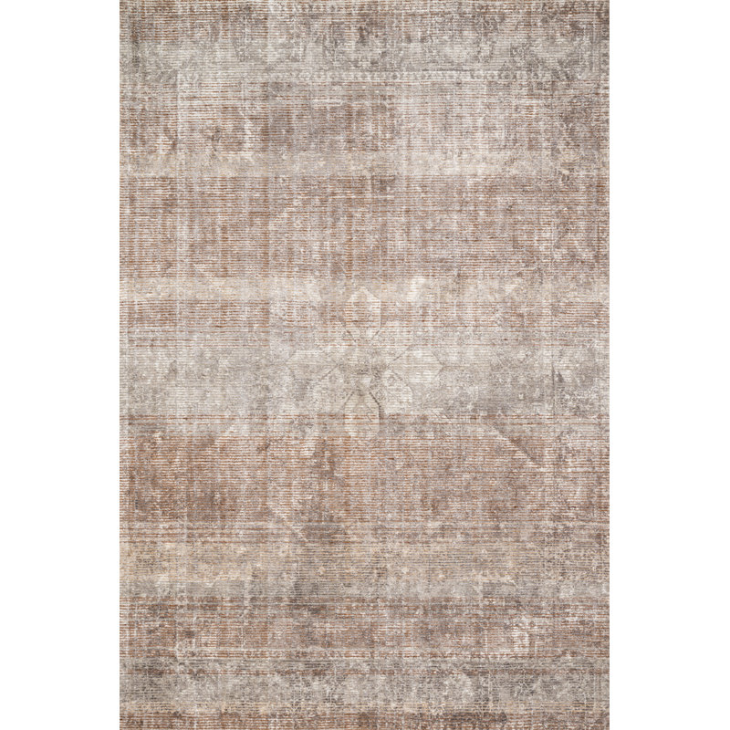 Tapis abstrait en argile / pierre tissé à plat à la main, Rectangle 2 pi x 3 pi