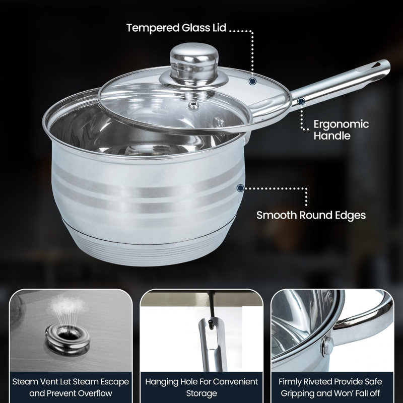 Brandiss 6 - Piece Stainless Steel Cookware Set