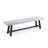 Sandblast Finish Acacia Wood Dining Bench With Rustic Metal Frame, Perfect For Outdoor And Indoor Use-1292893149