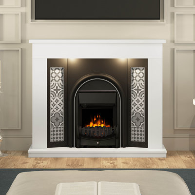 Flare 132 cm W White Electric Fireplace